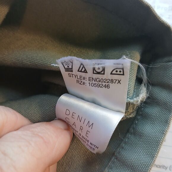 Kenzie Jeans Olive‎ Green Denim Snap Up Utility Jacket Size XL Style ENG02287X - Picture 13 of 13